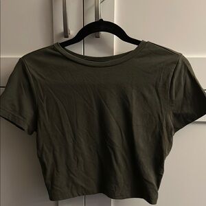 Olive Green Women's Crop Top